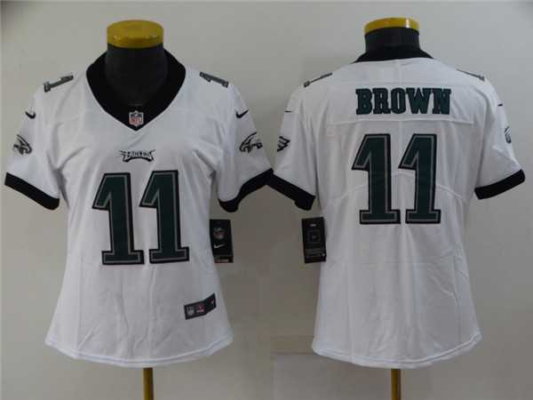 Women's Philadelphia Eagles #11 A. J. Brown White Vapor Stitched Football Jersey,We sell and wholesale Women's Philadelphia Eagles #11 A. J. Brown White Vapor Stitched Football Jersey on line form chian!